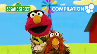 Sesame Street Elmos Farm Animal Songs  1 Hour Animal Compilation [upl. by Ebbarta152]