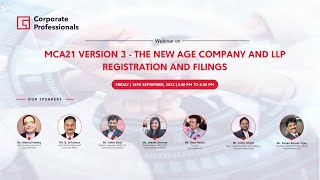 Webinar on “MCA21 Version 3  The New Age Company and LLP Registration and Filings” [upl. by Oran461]