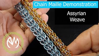 Chain Maille Weave Tutorial  Assyrian Weave [upl. by Cyndie624]