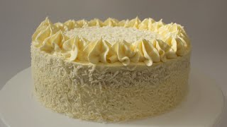 Raffaello Cake  White Chocolate Coconut Cake with Coconut Buttercream  Cake Decorating Tutorial [upl. by Septima]