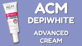 ACM DEPIWHITE ADVANCED CREAM  opinions skin test amp INCI ingredients [upl. by Arteid521]