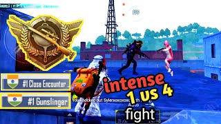 Insane 1 vs 4 moment  solo vs squad Asia ace gameplay  Pubg mobile [upl. by Anitan]