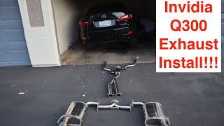 2012 Lexus IS250 Invidia Q300 Axle Back and Mid pipe Install [upl. by Chaiken349]