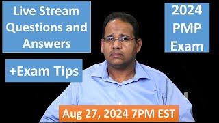 PMP 2024 Live Questions and Answers Aug 27 2024 7PM EST [upl. by Jenelle]