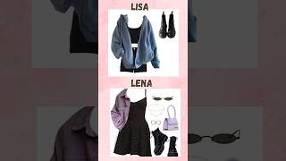 Lisa Or lena fashion🎀🖤❤️💜 fashionoutfits kpop lisa lena viralshorts [upl. by Oicanata92]