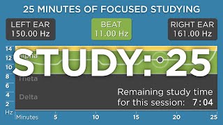 Pomodoro Technique 25 Minutes of Focused Studying The Best Binaural Beats [upl. by Lyudmila]