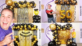 4 IDEAS 🤩 DECORACIONES PARA CUMPLEAÑOS 😍 Guirnalda de globos Decoración con globos  Gustavo gg [upl. by Dent]