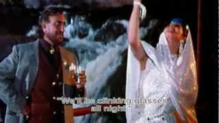 Raat Bhar Jaam Se Eng Sub Full Video Song HD With Lyrics  Tridev [upl. by Nadaha]