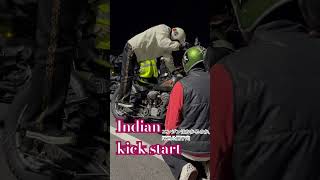 indian kickstarter harleydavidson ショベルヘッド ハーレー カスタム チョッパースタイル biker ビンテージバイク チョッパー アメリカン [upl. by Kilian]