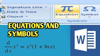 Msword equation and symbols [upl. by Yakcm]