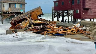 House collapses in North Carolina Outer Banks for 3rd time in a week [upl. by Nazar]