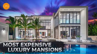 3 HOUR TOUR OF THE MOST EXPENSIVE MANSIONS AND LUXURY HOMES IN AMERICA [upl. by Clarine]