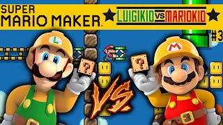 LUIGIKID VS MARIOKID 3  DEWRITOS CHALLENGE SUPER MARIO MAKER [upl. by Kostival]