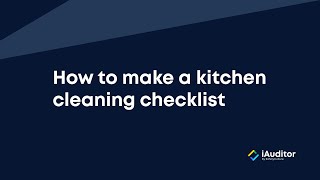 How to Make a Kitchen Cleaning Checklist [upl. by Odrareg]