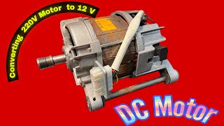 How to convert 220V motor to 12V DC motor amazing tips and idea￼ [upl. by Nytsirk558]