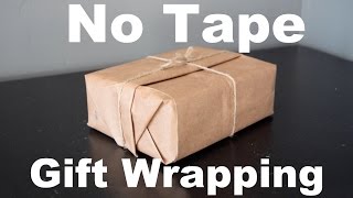 No Tape Gift Wrap  Christmas Gift Wrapping For Guys [upl. by Backler]