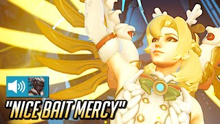 Satisfying Bait for Huge Mercy Res 🤍 140 Mercy Skins In Season 13  Overwatch 2 [upl. by Vokay]