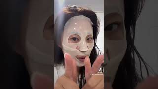 Trying Korea’s viral collagen mask shorts [upl. by Larrej]