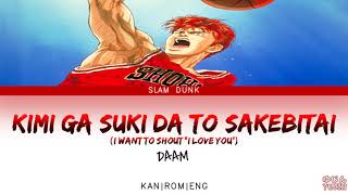 Slam Dunk  Opening Full 1『Kimi Ga Suki Da To Sakebitai』by BAAD  Lyrics [upl. by Ahgem]