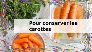 Pour conserver les carottes [upl. by Ahtekal]