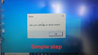 Set User settings to driver failed  ERROR SOLVED laptopuae windows repair laptop [upl. by Doerrer357]