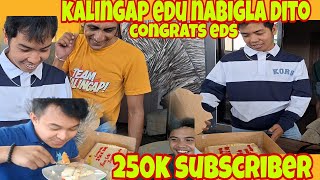 KALINGAP EDU NA SURPRISED SA CAKE NA BIGAY NG SPONSOR SA KANYANG 250K SUBSCRIBER  JOMAR NABIGLA [upl. by Eolanda]