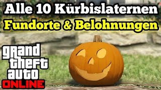 GTA 5 Online  Kürbis Schatzsuche  Alle 10 Kürbis Locations  Der Jack O Lantern  Maske amp Outfit [upl. by Nuawaj]