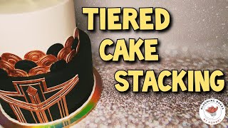 How to stack a twotier cake  tutorial [upl. by Milinda]