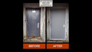 Before and After completed commercial door opening replacement in Smyth County VA by House of Doors [upl. by Varion963]