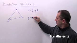 Flächeninhalt Dreieck berechnen über A12gh  V0506 [upl. by Enirehtacyram]