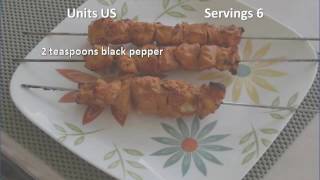 Shish Taouk Lebanese Chicken Skewers recipe [upl. by Nwahsiek]