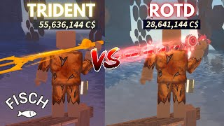 Trident Rod vs Rod Of The Depths  Which one is better For Farming  Fisch [upl. by Marillin839]