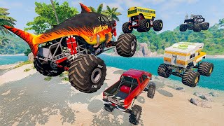 Monster Truck Mayhem Insane Mega Ramp Action [upl. by Lorimer399]