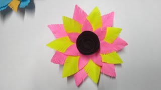 Kagoj full  Kagoj diye full banano  Paper flowers  paper cutting [upl. by Dorca]