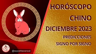 HORÓSCOPO CHINO ☯ PREDICCIONES DICIEMBRE 2023 🌼 Suzette Corzzi [upl. by Anialed]