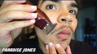 HOW TO TRIM YOUR OWN MUSTACHE AND GOATEE  AT HOME [upl. by Stranger226]