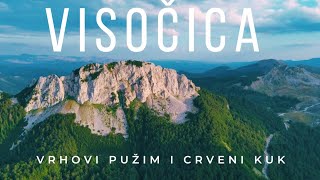 Planina Visočica  Vrhovi Pužim  Crveni Kuk   Visocica Mountain Drone [upl. by Francklyn]