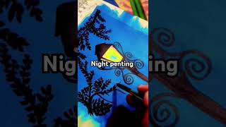 Acyilic colour night penting  penting night penting acyilic penting 🥰🥰🥰🥰 [upl. by Giefer]