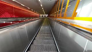 Sweden Stockholm Norsborg Subway Station 2X escalator [upl. by Noak]