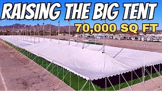 Big Tent Is Going Up Quartzsite AZ [upl. by Iohk735]