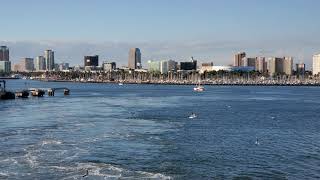 Carnival Miracle AFT BALCONY view leaving Long Beach [upl. by Duggan]