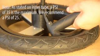 HowTo Pump Up A Bumbleride Stroller Wheel [upl. by Guenna73]