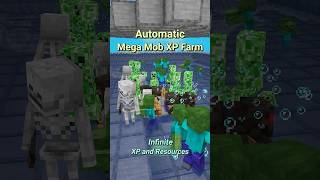 Automatic Mega MOB XP Farm shorts minecraft [upl. by Mcdougall]