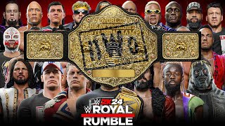 WWE 2K24 ROYAL RUMBLE MATCH FOR THE WCW NWO WORLD HEAVYWEIGHT CHAMPIONSHIP [upl. by Payne855]