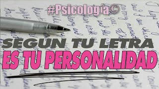 Dime cómo es tu letra y te diré cómo eres Psicologia [upl. by Niwle882]