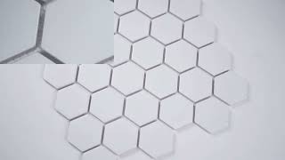 White 2x2 6mm Matte Porcelain Hexagon Mosaic Tile [upl. by Neerahs]