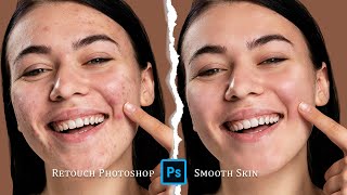 Retouch Photoshop  Smooth Skin  REALLY PRO [upl. by Eward]