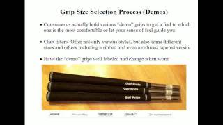 Selecting The Correct Golf Club Grip [upl. by Lais]