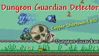 Terraria  Dungeon Guardian Detector Copper Shortsword kill [upl. by Lachish]