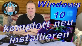 Windows 10 komplett neu kostenlos und ohne unnötige Software von Drittanbietern installieren [upl. by Jermayne44]